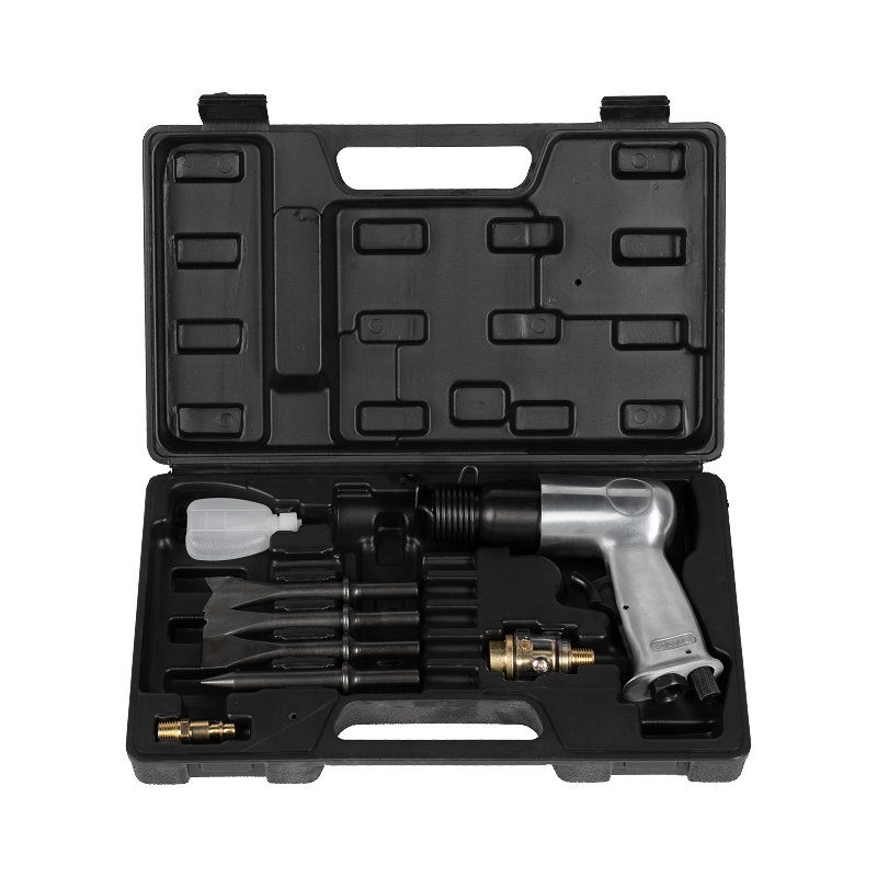  XINXING XQ-T06 9PC 150MM AIR HAMMER KIT، WITH SPRING، 125MM SHORT CHISEL، BMC SET