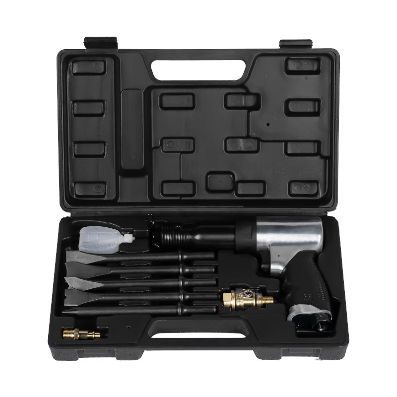  XINXING XQ-T22 10PC 190MM AIR HAMMER KIT ، مع الربيع ، إزميل طويل 175mm ، BMC SET